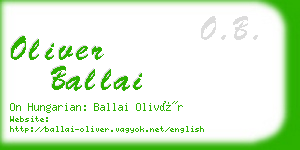 oliver ballai business card